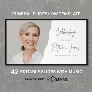 Funeral Video Template Memorial Service Slideshow for Funeral Slideshow