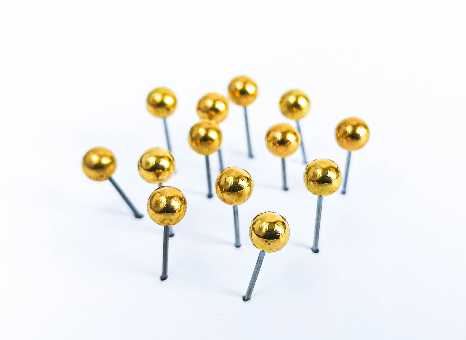 Gouden push pins 100 PC kaart push pins gouden bal push Etsy Nederland