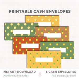 Ananas Geld Umschläge Printable | Geldumschlagsystem | Mom Cash Umschlag Printable | Geldumschlag Tracker | Budget Briefumschläge pdf DIY