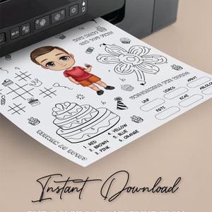 Birthday Activity Sheet | Printable Activities for Kids | Birthday ...