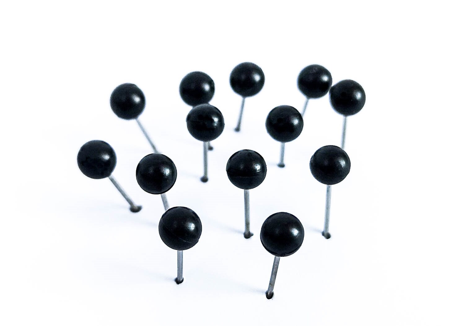 Black push pins 100 pc map push pins black ball push pins Etsy