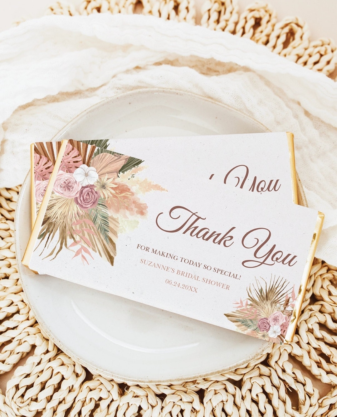 Bridal Shower Chocolate Bar Wrapper | Printable Chocolate Bar Label ...
