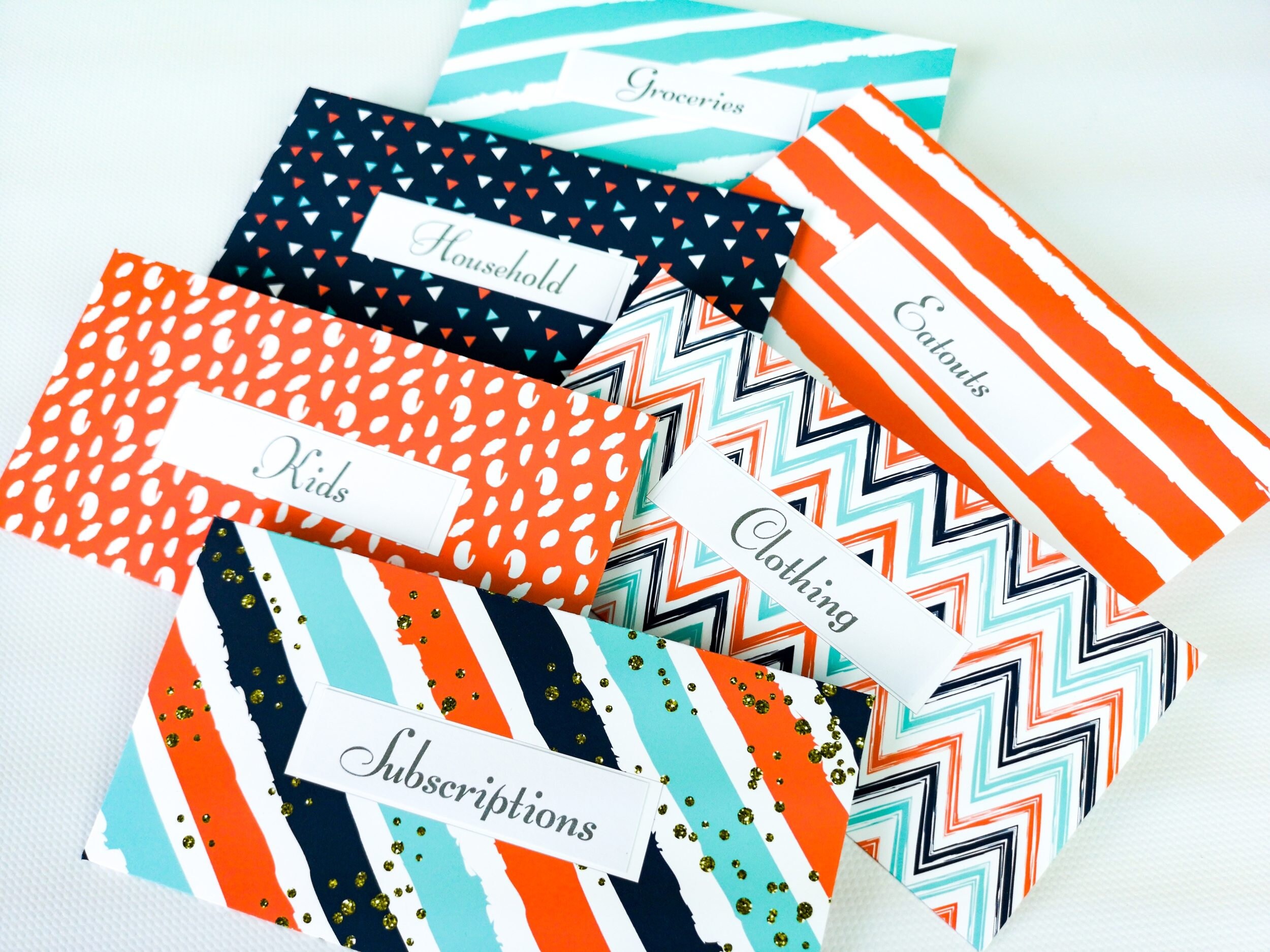 cash envelope template pdf 6 set printable money envelopes etsy