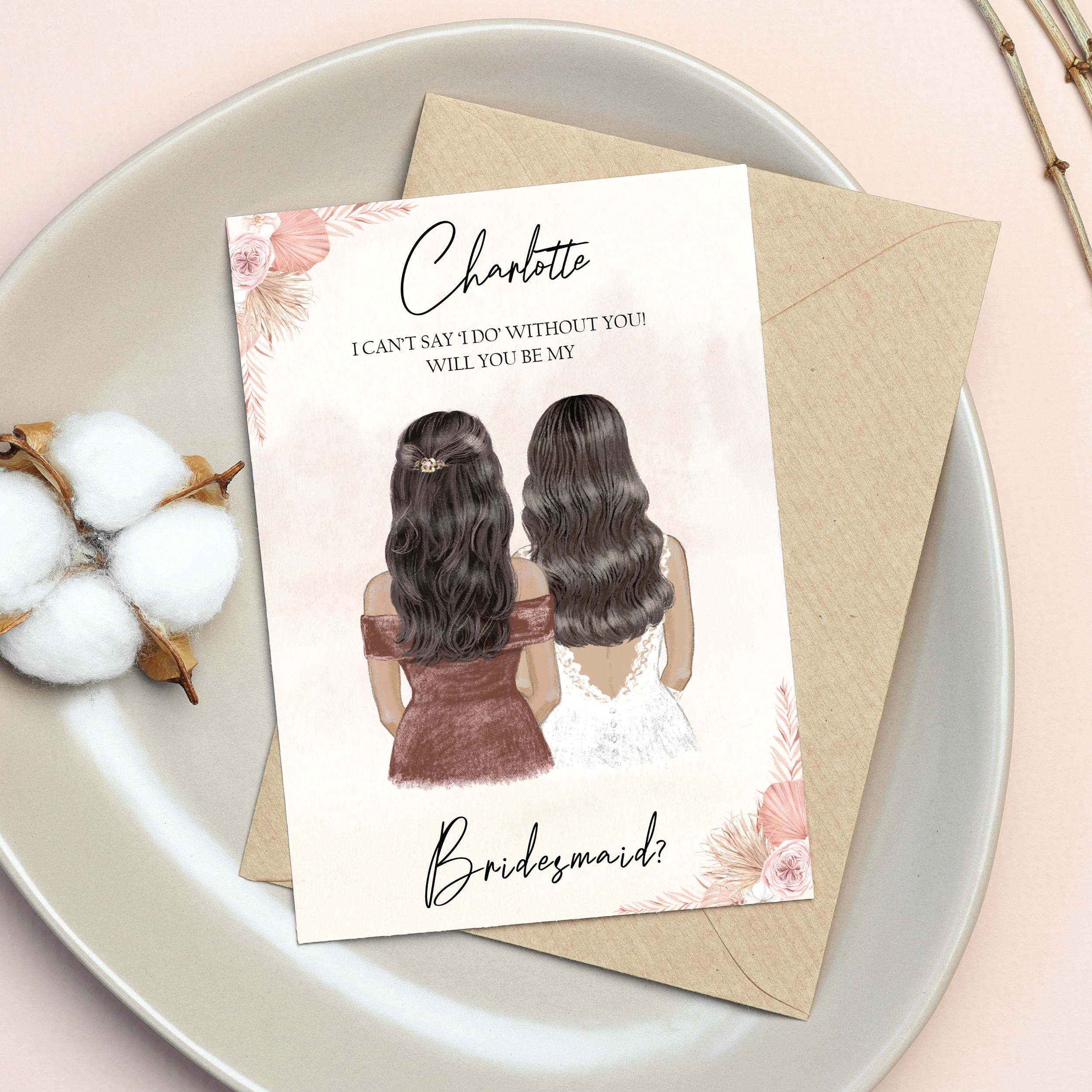 Brautjungfern-Karte „Will You Be My Bridesmaid?“ – Überraschungskarte Für Die Beste Freundin, Lustige Einladung, PC450