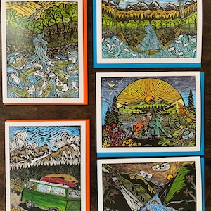 Mix and match any 6 cards not just in photos above.just message me your card choices.