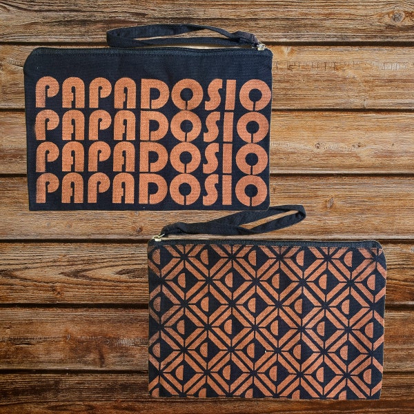 Papadosio Canvas Wristlet Bag/Makeup Bag/Art Bag