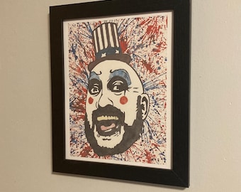 Lámina artística del Capitán Spaulding: Payaso del Terror, La Casa de los Mil Cadáveres