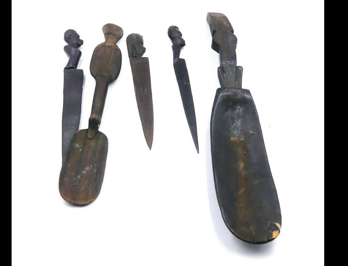 Lots de Couverts Africains en Bois