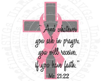 Fight Like a Boss Cancer Ribbon Instant Download Think Pink Kick Cancer SVG Cut File Cancer Survivor