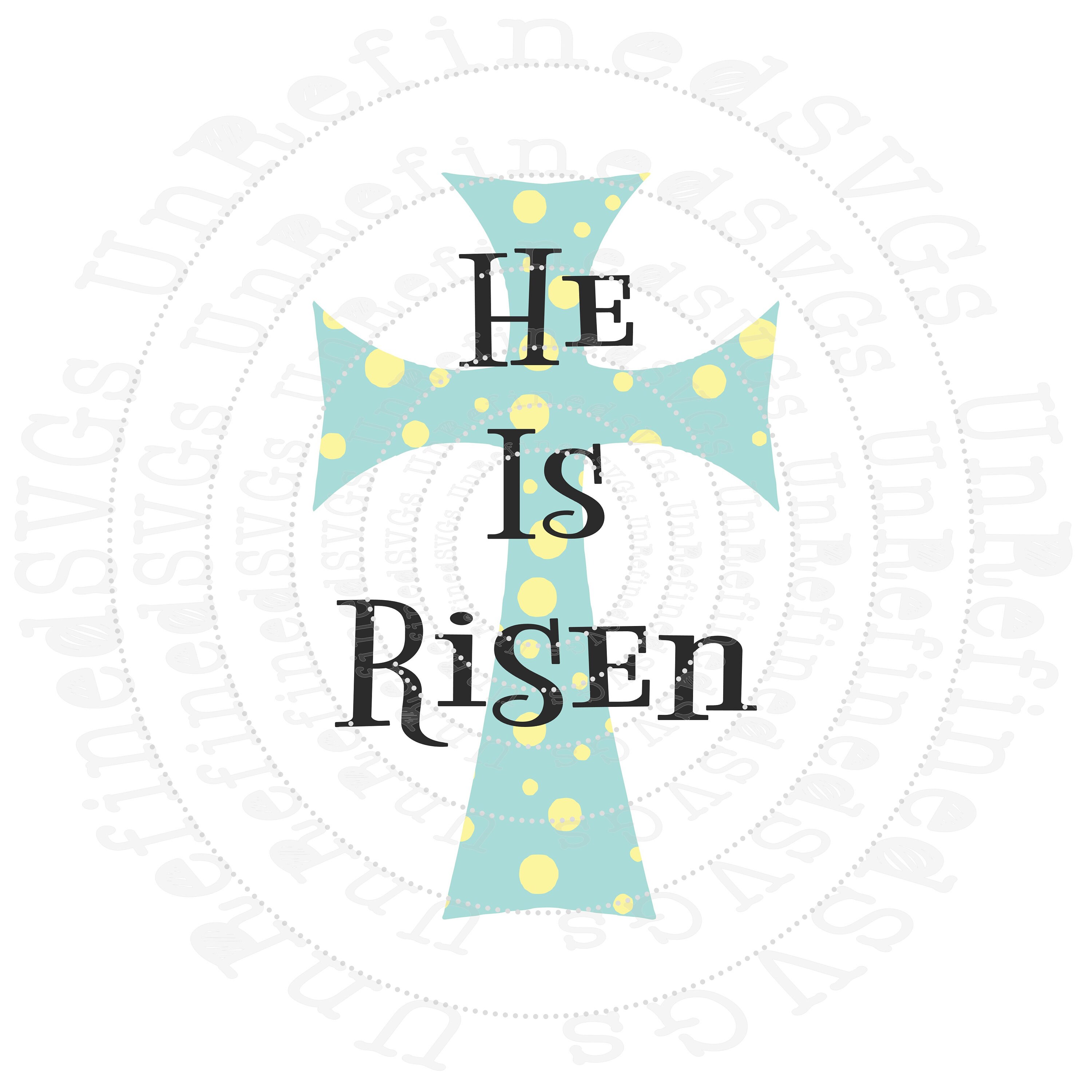 He Is Risen SVG Easter Cross Cross SVG Happy Easter | Etsy