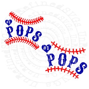 Best Pops SVG, Grandpa SVG, Father&#39;s Day Svg, Baseball SVG, Distressed Baseball Stitches Dxf, Instant Download, Cut Files