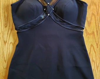 Niteline by Della Roufogali sexy strappy schwarz cutout Mesh Abend Bodycon Cocktailkleid