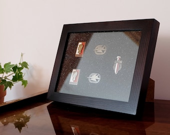 Marco de madera para exhibir medallas, órdenes o joyas, 13x18 cm, Venge - Colección exclusiva