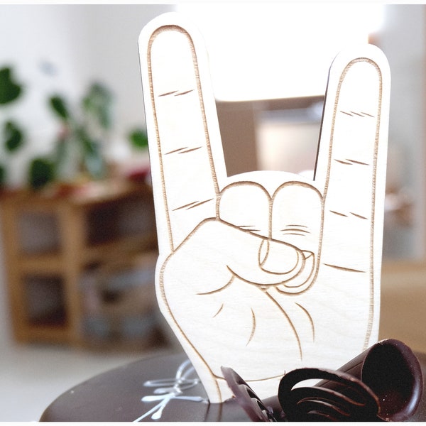 Kuchendeckel Rock Hand RCK Hand Rocknroll Hand für ROCK FUN