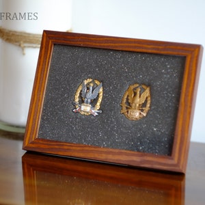Military wooden frame 13x18 18x13 to medals orders & other ,  military shadow box army force sponge hand made product original FALKEN FRAMES