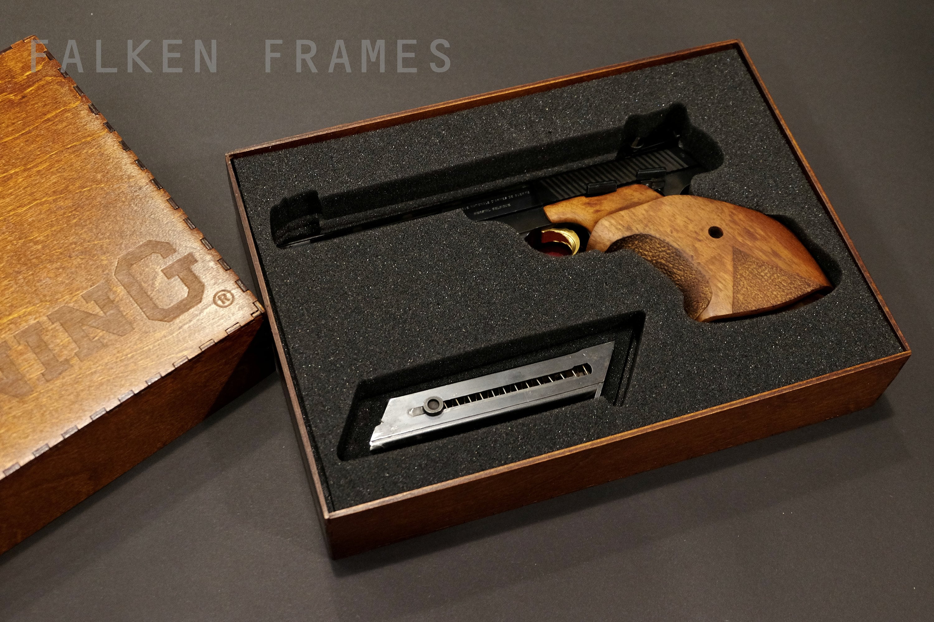 CAJA DE MADERA para PISTOLA caja fuerte la pistola caja con