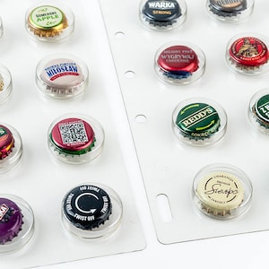Collezione di tappi di bottiglie di birra / carte per la raccolta / collezionista di birra / tappi di birra / collezione esclusiva / organizzazione della collezione