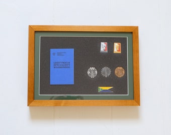 Military wooden frame to display32x24 A4 to medals orders & other to 2cm thickness 3d shadow box army force