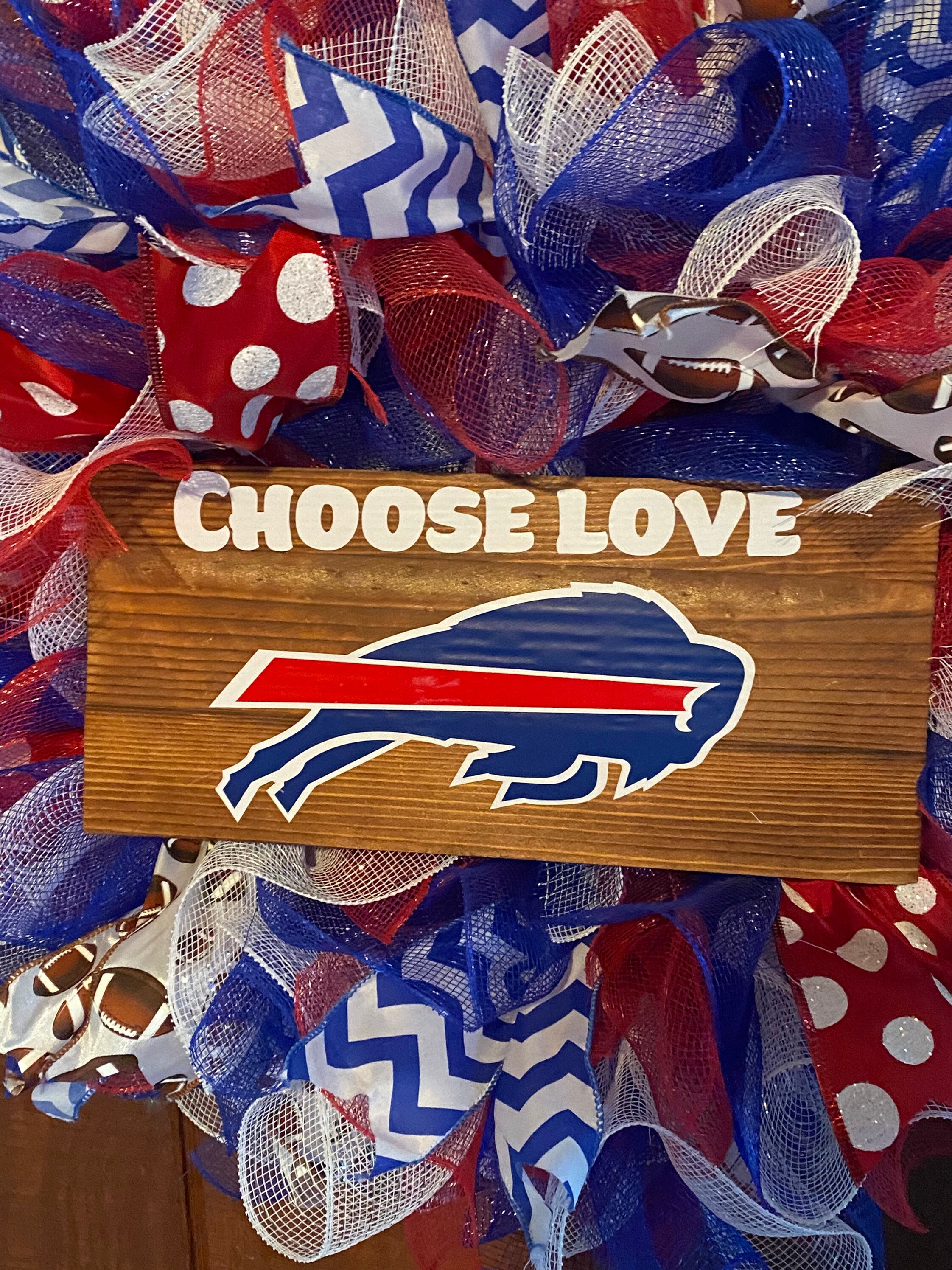 Choose Love Buffalo Bills Inspired Mesh Wreath - Etsy