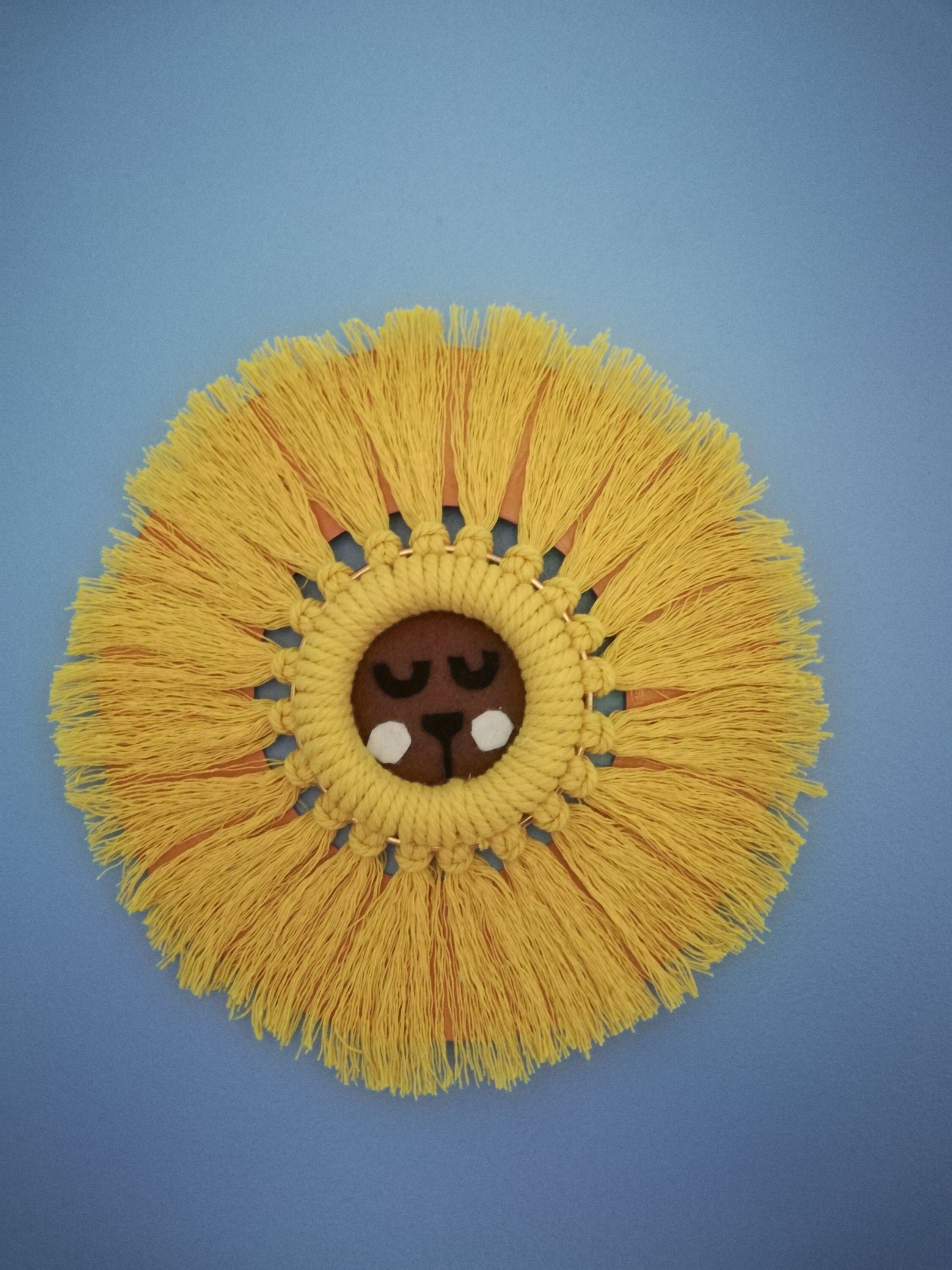 Tête de Lion en Macramé