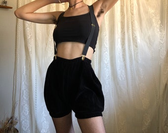 MADE TO ORDER - Velvet High-Waisted Puff Bloomer Shorts