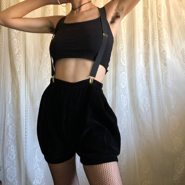 MADE TO ORDER - Velvet High-Waisted Puff Bloomer Shorts