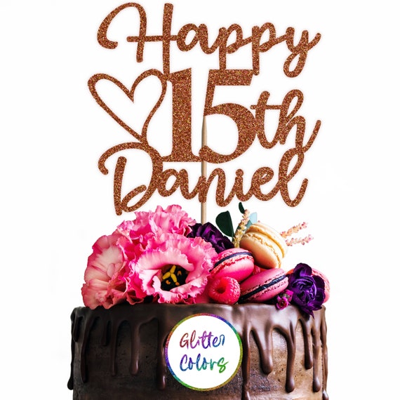 Décoration De Gâteau 15e Anniversaire Fille - Or Rose - Kit