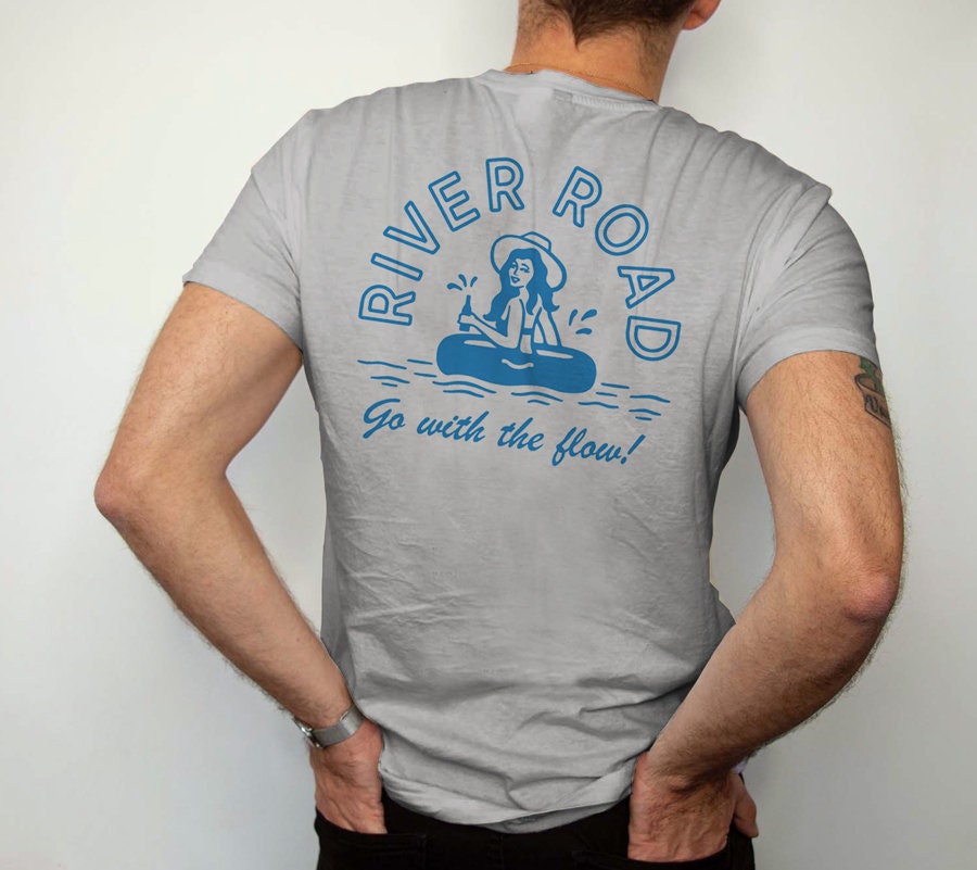 GO With the FLOW T-SHIRT / Unisex / Vintage River T-shirt / New Braunfels / Float  River / Nbtx 