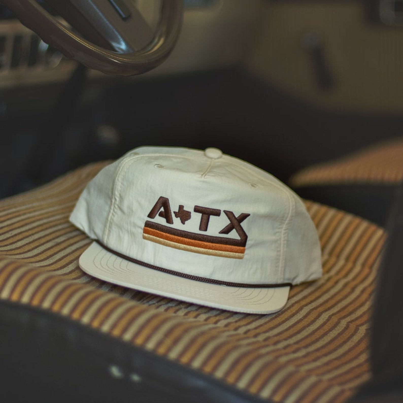 ATX ROPE Hat / Austin Texas Snapback Retro Cap / Longhorns / Etsy