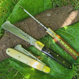 Gartenmesser Hippe Okuliermesser Taschenmesser - Kleines feines Klappmesser der Marke Amsel - Exklusiv nur hier -- Handgearbeitet- (A1)
