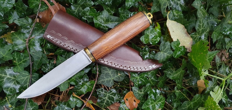 Coltello Da Caccia Medievale Stile Vichingo – Lama In Acciaio Al Carbonio 1095 – Modello 6055EA