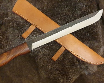 Saxofonkniv Mäktig stor saxofon medeltida saxofonkniv i stål handsmidd Viking (V10b)