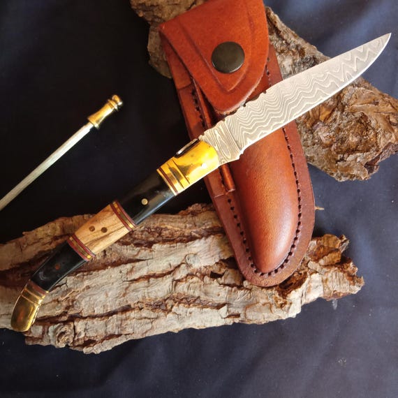 Coltello Pieghevole Damascato MAQSON MAQ1646 Fatto A Mano Caccia Outdoor - Foto 2
