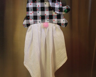 Kaycee's Quilted Hanging Gnome Towel, Hand Towel, Hanging Kitchen Towel
