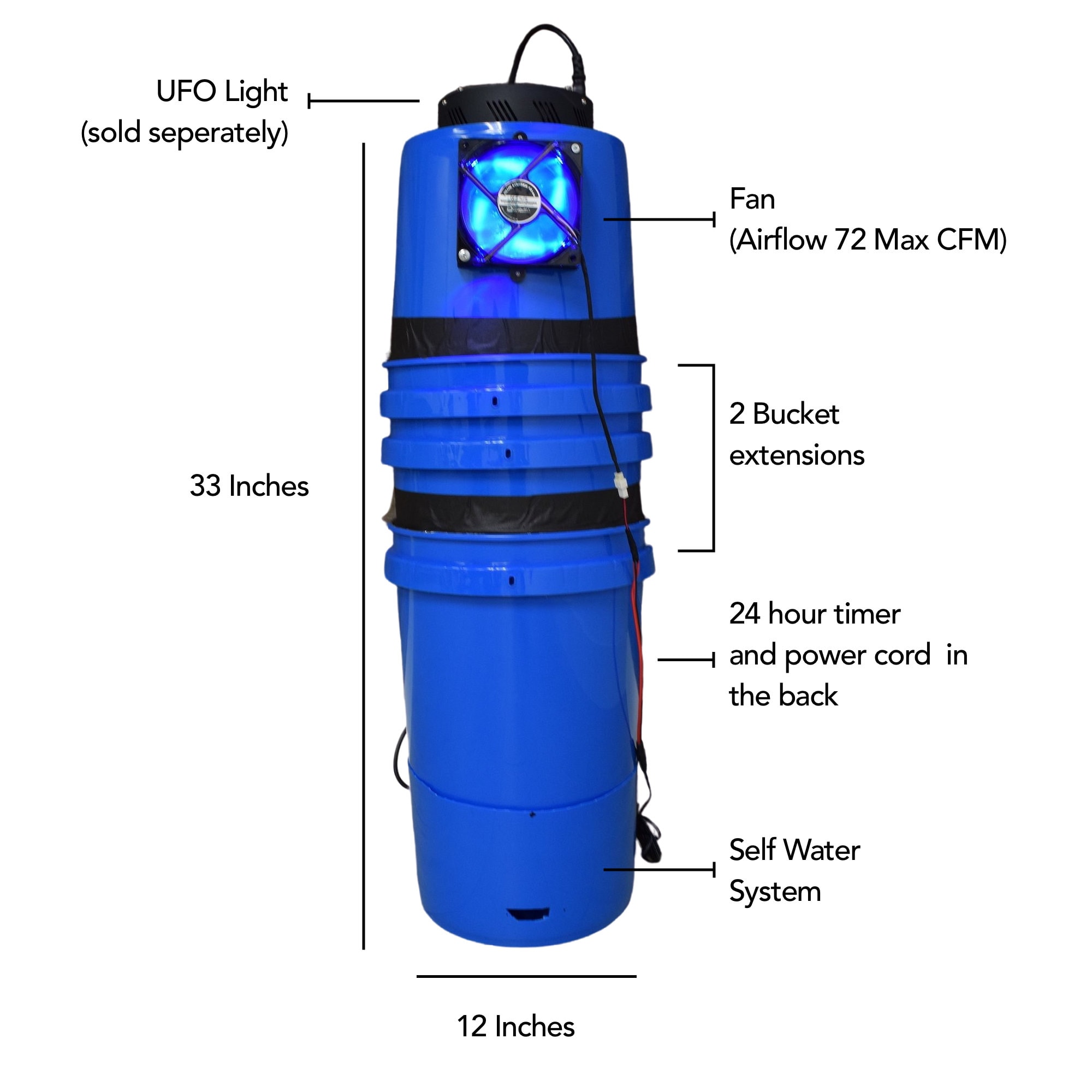 Space Bucket Homemadegrow Etsy
