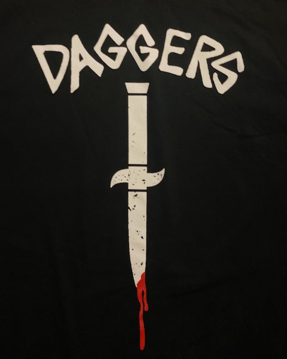 DAGGERS Shirt THRASHIN' Skate Punk Movie 80s Gang Josh Brolin Red