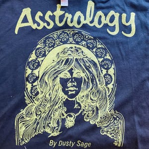 ASSTROLOGY crop top medium black easy rider biker rocker punk metal metaphysics