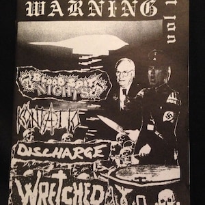 WARNING punk fanzine crust war discharge framtid dbeat kaaos