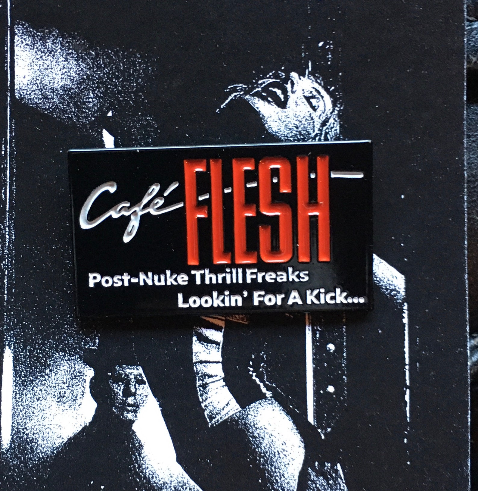 CAFE FLESH Enamel Pin Post Apocalypse Adult Movie Cult Sci-fi Rinse ...