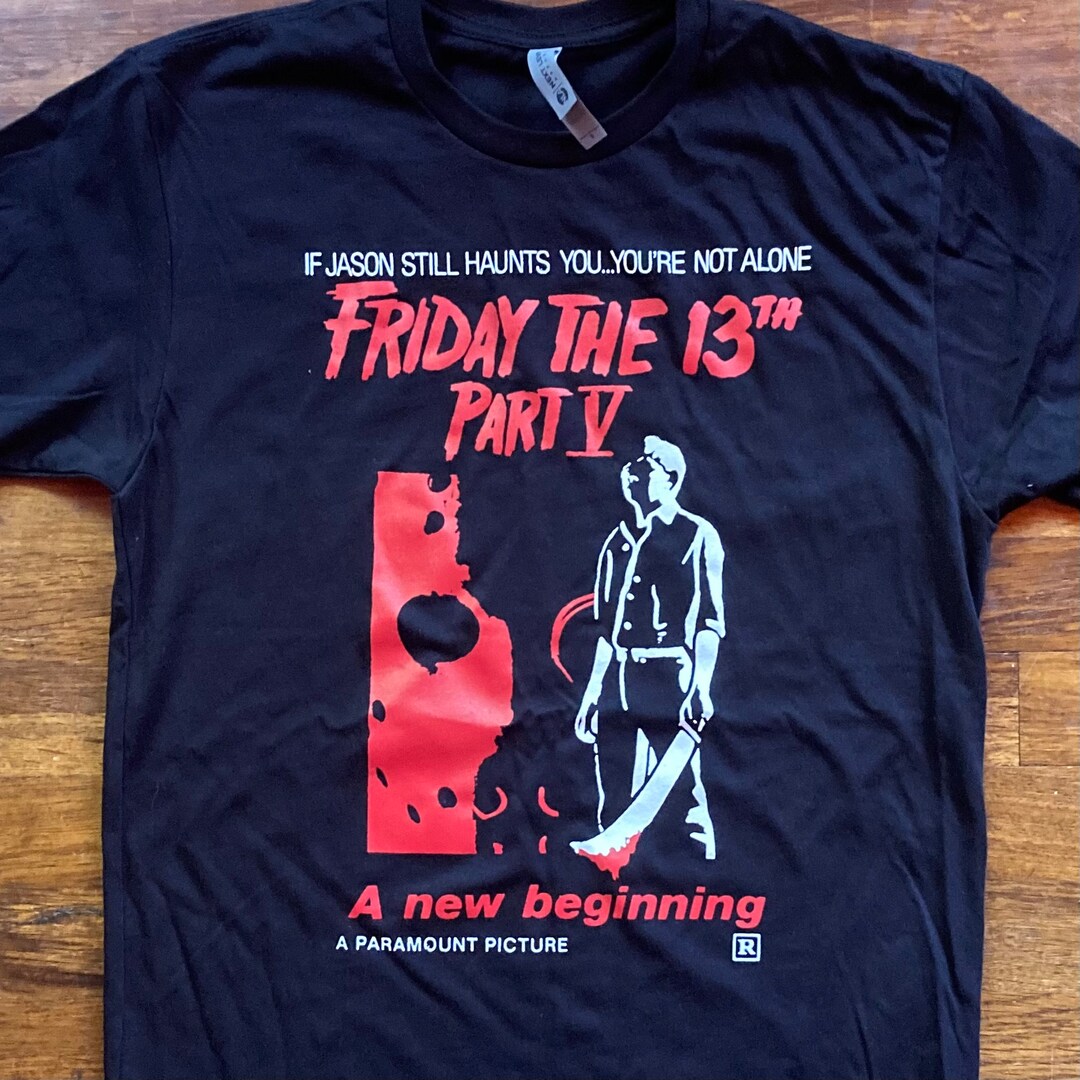 FRIDAY THE 13th PART 5 Shirt Slasher Horror Movie Cult Jason Vorhees ...