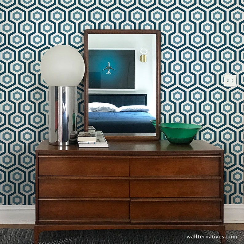 Repositonable Wallpapers Retro Removable Reusable Geometric Wall Pattern Modern Bohemian Wall Design Peel And Stick Wallpaper Wallpaper Home Living Vadel Com