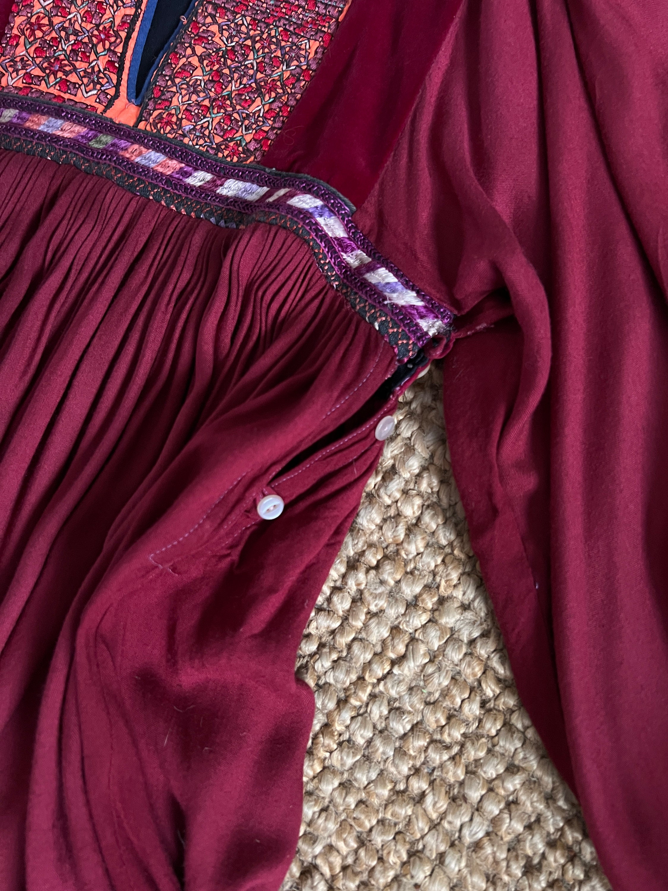 Vintage Afghan Cotton Dress From the 70's Etsy