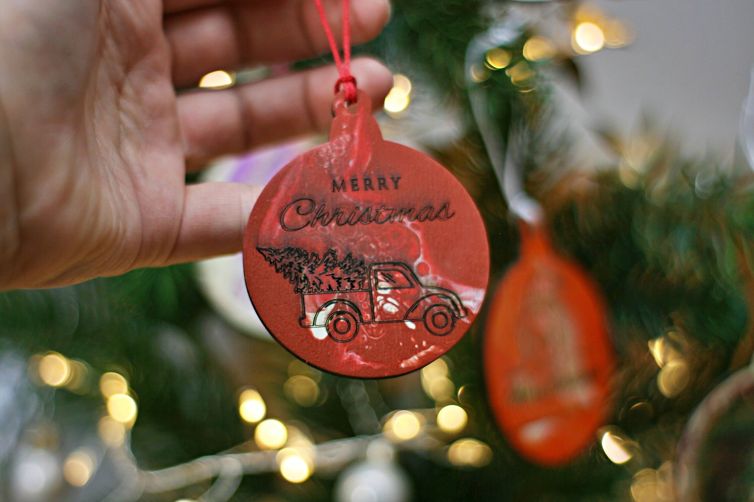 Wood truck ornament - .de