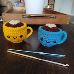 Amigurumi Latte PATTERN - Crochet Coffee Mug Pattern - Crochet Pattern -Amigurumi Coffee Mug - Amigurumi Latte Art - Latte - Mug - Coffee