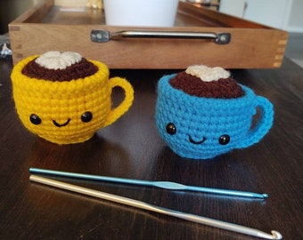 Amigurumi Latte PATTERN - Crochet Coffee Mug Pattern - Crochet Pattern -Amigurumi Coffee Mug - Amigurumi Latte Art - Latte - Mug - Coffee