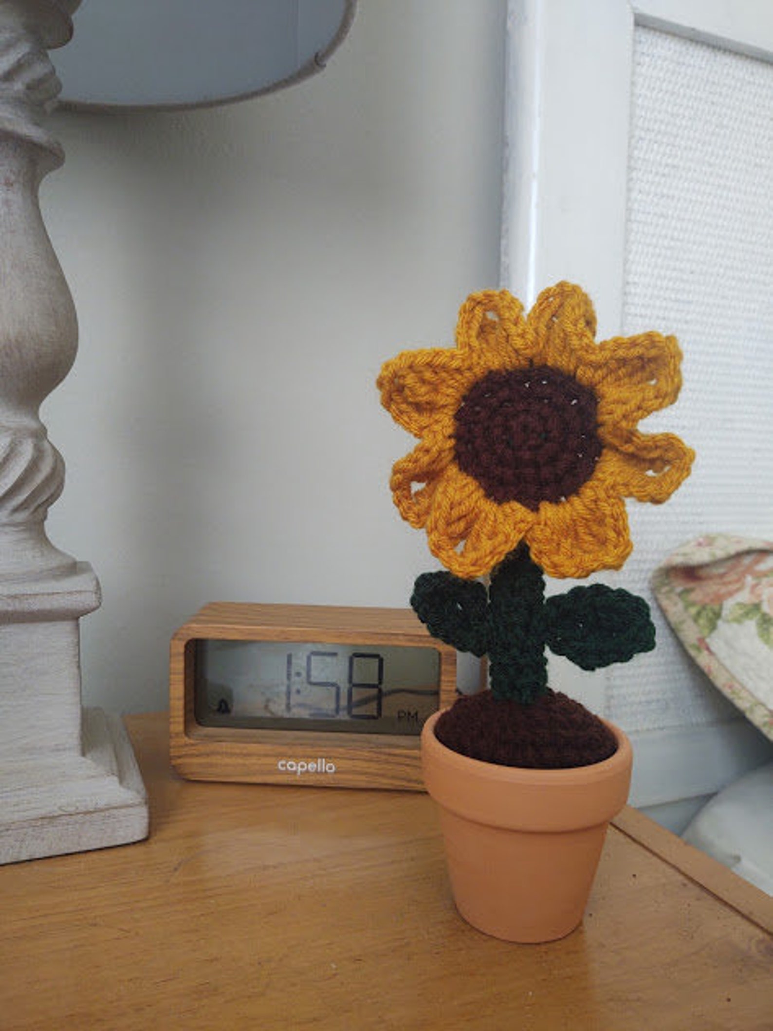 Crochet Potted Sunflower PATTERN Crochet Sunflower in a Pot Etsy