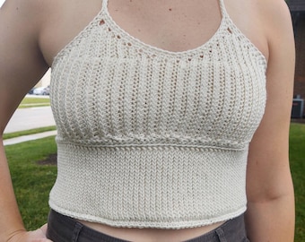 The Monica Crop Top PATTERN - Crochet Top Pattern - Crochet Crop Top Pattern - Crochet Pattern - Crochet Summer Top Pattern - Summer Tops