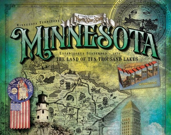 Minnesota Historical Poster 16" x 28"