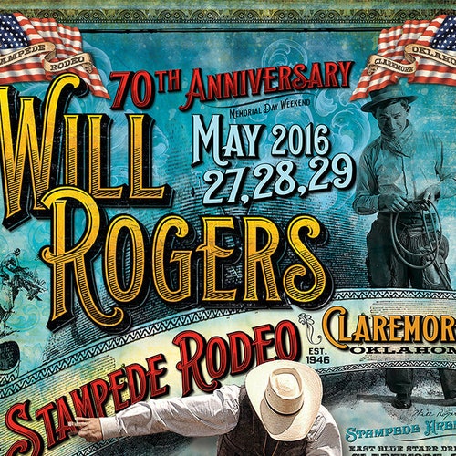 Will Rogers Stampede Rodeo Poster Etsy