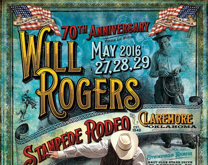 Will Rogers Stampede Rodeo Poster Etsy